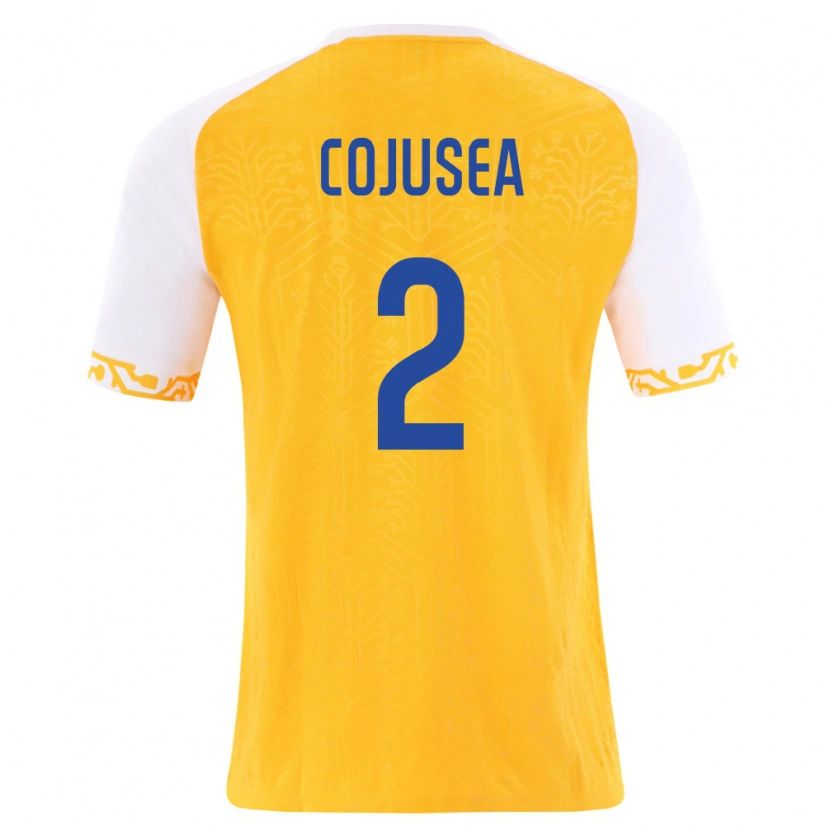 Danxen Niño Camiseta Moldavia Mihail Cojusea #2 Amarillo Blanco 2ª Equipación 26-28 La Camisa México