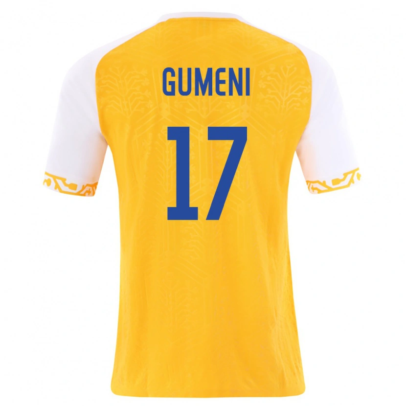 Danxen Niño Camiseta Moldavia Nicolae Gumeni #17 Amarillo Blanco 2ª Equipación 26-28 La Camisa México