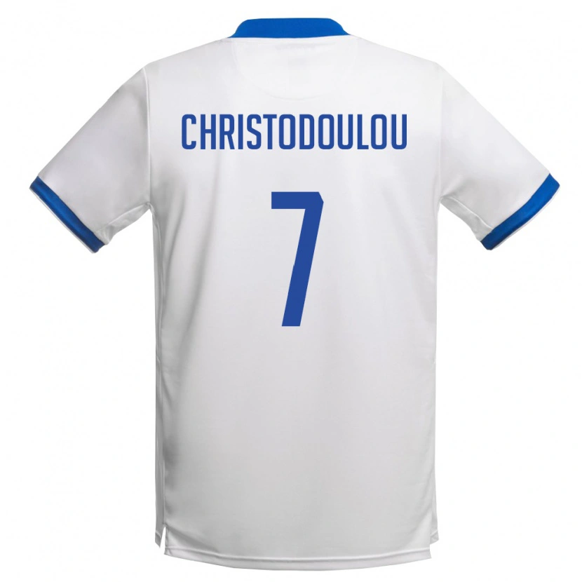 Danxen Niño Camiseta Chipre Argyris Christodoulou #7 Blanco Azul Real 2ª Equipación 26-28 La Camisa México