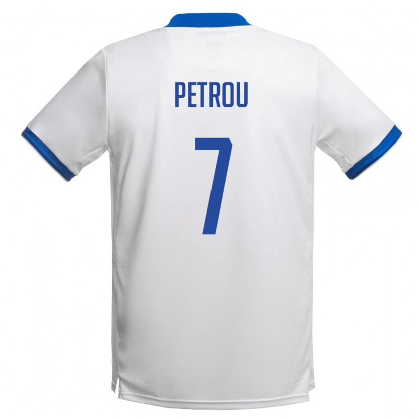 Danxen Niño Camiseta Chipre Marinos Petrou #7 Blanco Azul Real 2ª Equipación 26-28 La Camisa México
