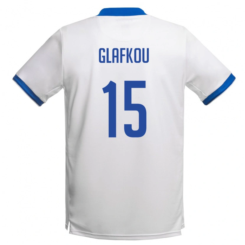 Danxen Niño Camiseta Chipre Anastasis Glafkou #15 Blanco Azul Real 2ª Equipación 26-28 La Camisa México