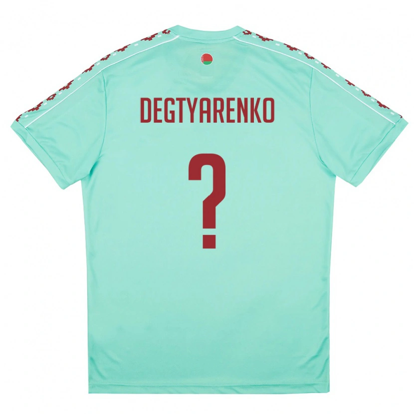 Danxen Niño Camiseta Bielorrusia Dmitriy Degtyarenko #0 Verde Claro Borgoña 2ª Equipación 26-28 La Camisa México