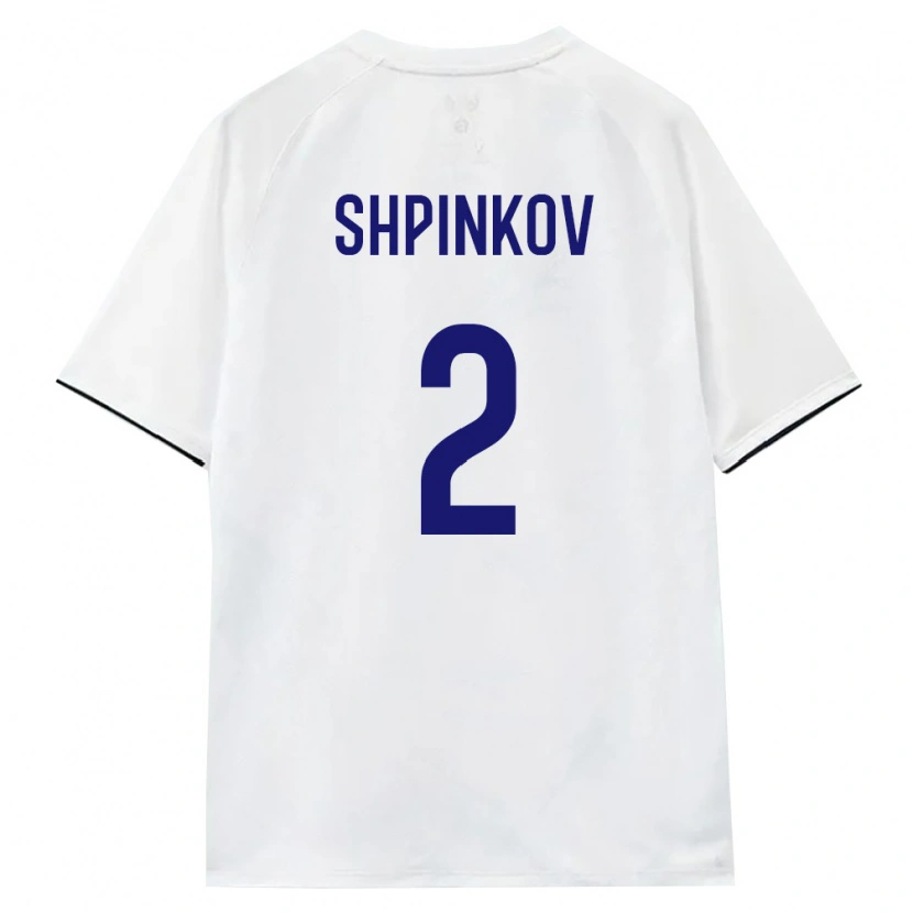 Danxen Niño Camiseta Rusia Artem Shpinkov #2 Blanco Marrón Negro 2ª Equipación 26-28 La Camisa México