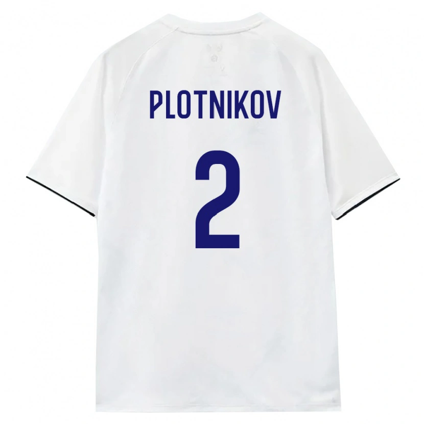 Danxen Niño Camiseta Rusia Daniil Plotnikov #2 Blanco Marrón Negro 2ª Equipación 26-28 La Camisa México