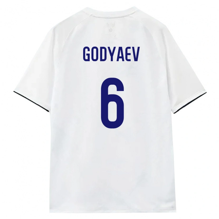 Danxen Niño Camiseta Rusia Danila Godyaev #6 Blanco Marrón Negro 2ª Equipación 26-28 La Camisa México