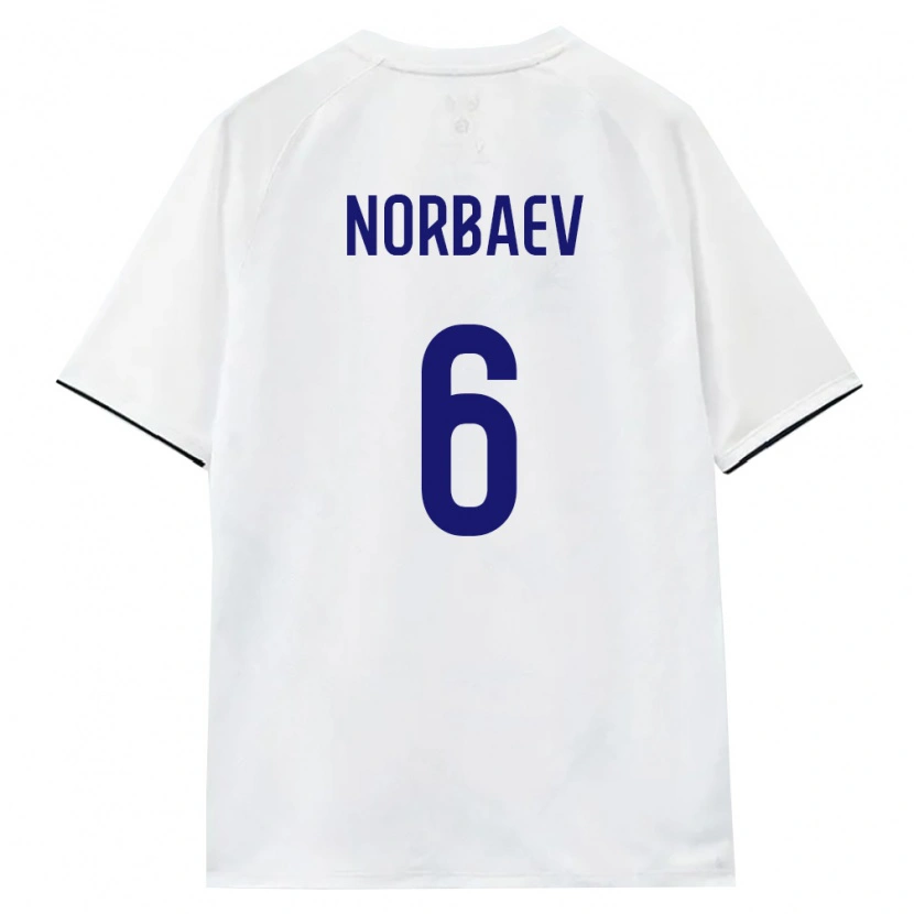 Danxen Niño Camiseta Rusia Timur Norbaev #6 Blanco Marrón Negro 2ª Equipación 26-28 La Camisa México