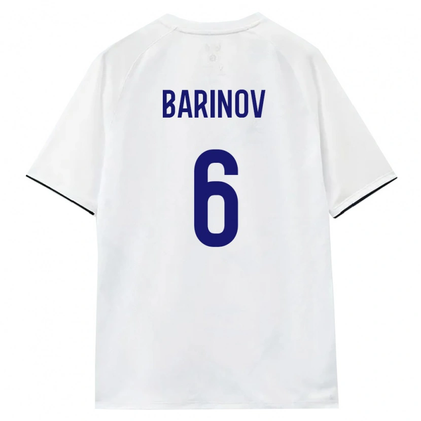 Danxen Niño Camiseta Rusia Dmitriy Barinov #6 Blanco Marrón Negro 2ª Equipación 26-28 La Camisa México