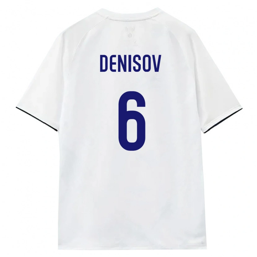 Danxen Niño Camiseta Rusia Klim Denisov #6 Blanco Marrón Negro 2ª Equipación 26-28 La Camisa México