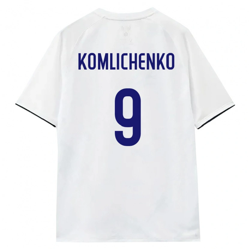 Danxen Niño Camiseta Rusia Nikolay Komlichenko #9 Blanco Marrón Negro 2ª Equipación 26-28 La Camisa México