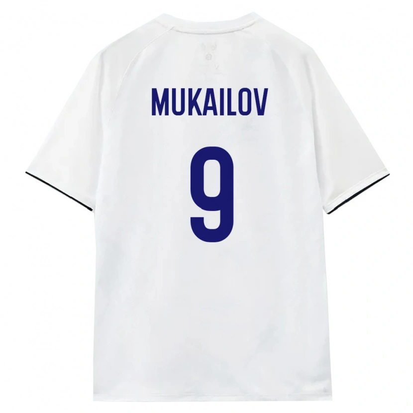 Danxen Niño Camiseta Rusia Kazbek Mukailov #9 Blanco Marrón Negro 2ª Equipación 26-28 La Camisa México