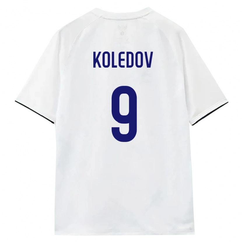 Danxen Niño Camiseta Rusia Aleksandr Koledov #9 Blanco Marrón Negro 2ª Equipación 26-28 La Camisa México