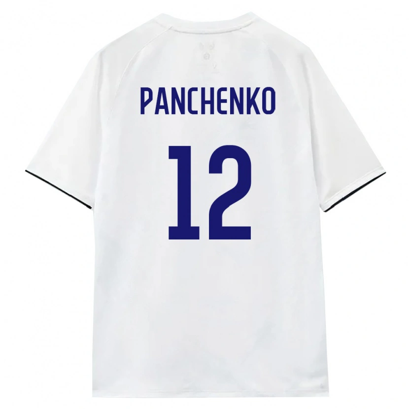 Danxen Niño Camiseta Rusia Artem Panchenko #12 Blanco Marrón Negro 2ª Equipación 26-28 La Camisa México