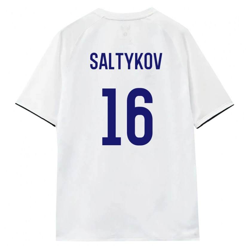 Danxen Niño Camiseta Rusia Nikita Saltykov #16 Blanco Marrón Negro 2ª Equipación 26-28 La Camisa México