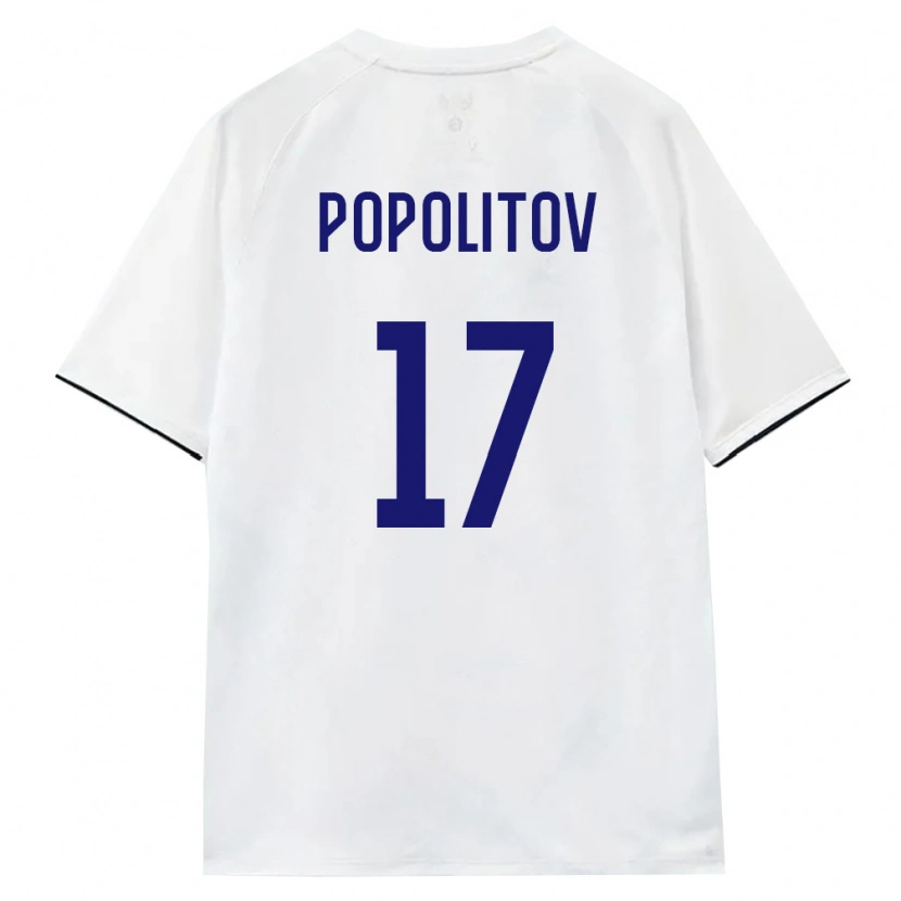 Danxen Niño Camiseta Rusia Gleb Popolitov #17 Blanco Marrón Negro 2ª Equipación 26-28 La Camisa México