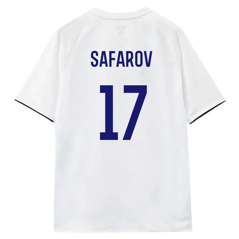 Danxen Niño Camiseta Rusia Mukhamad Safarov #17 Blanco Marrón Negro 2ª Equipación 26-28 La Camisa México