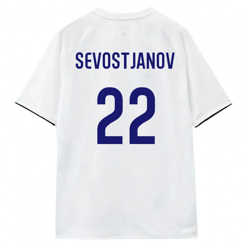 Danxen Niño Camiseta Rusia Maksim Sevostjanov #22 Blanco Marrón Negro 2ª Equipación 26-28 La Camisa México