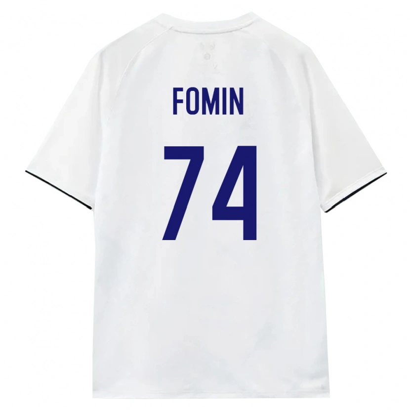 Danxen Niño Camiseta Rusia Daniil Fomin #74 Blanco Marrón Negro 2ª Equipación 26-28 La Camisa México