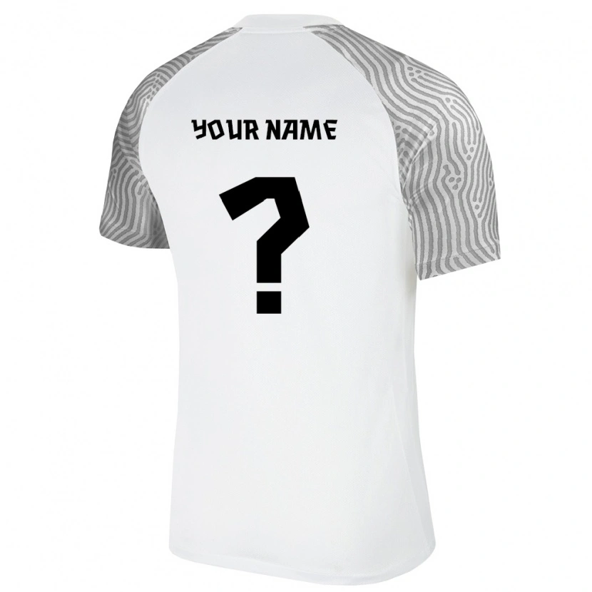 Danxen Niño Camiseta Estonia Su Nombre #0 Blanco Gris 2ª Equipación 26-28 La Camisa México