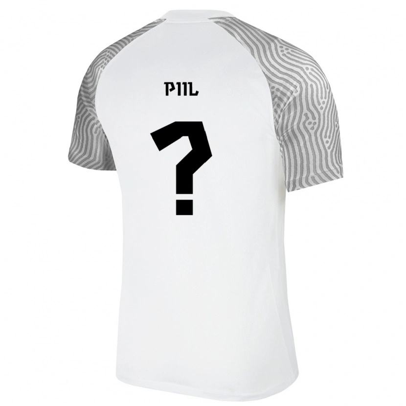 Danxen Niño Camiseta Estonia Rico Piil #0 Blanco Gris 2ª Equipación 26-28 La Camisa México