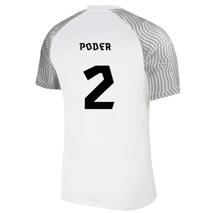Danxen Niño Camiseta Estonia Andreas Poder #2 Blanco Gris 2ª Equipación 26-28 La Camisa México
