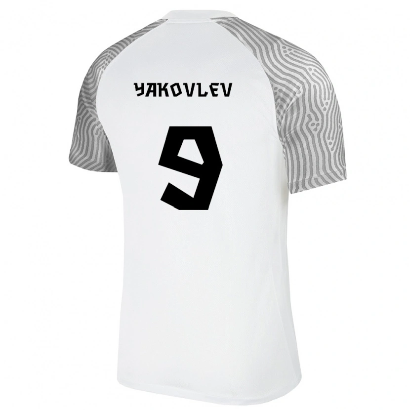 Danxen Niño Camiseta Estonia Ioan Yakovlev #9 Blanco Gris 2ª Equipación 26-28 La Camisa México