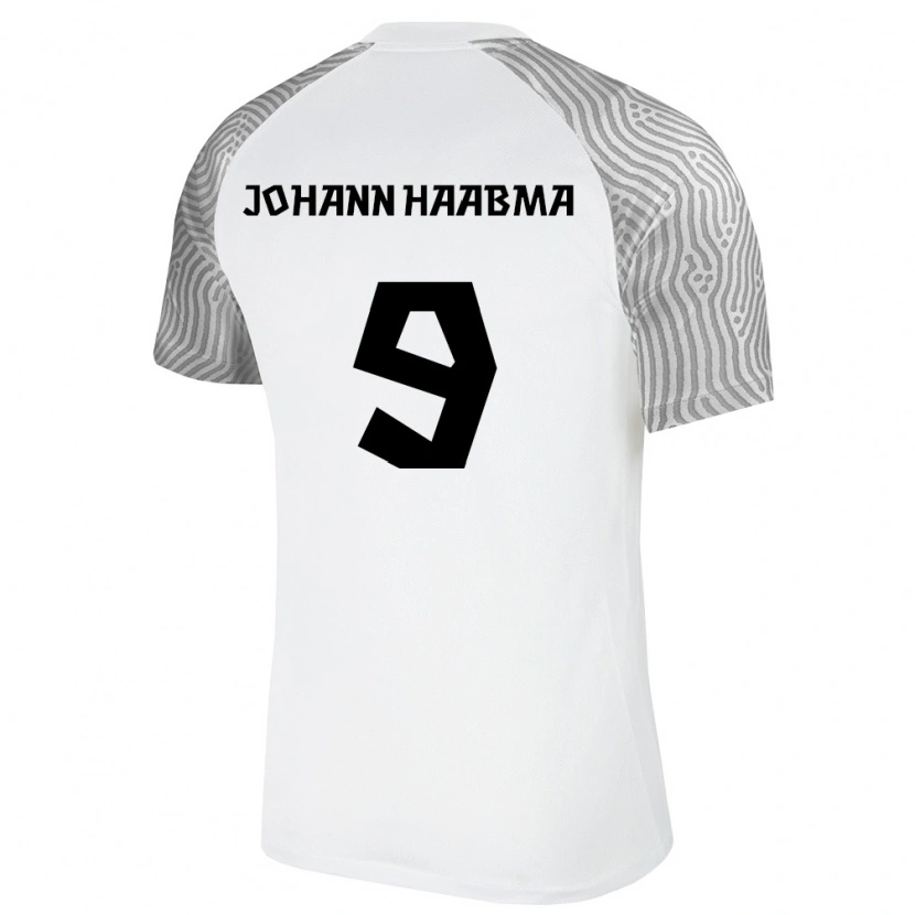 Danxen Niño Camiseta Estonia Karl Johann Haabma #9 Blanco Gris 2ª Equipación 26-28 La Camisa México