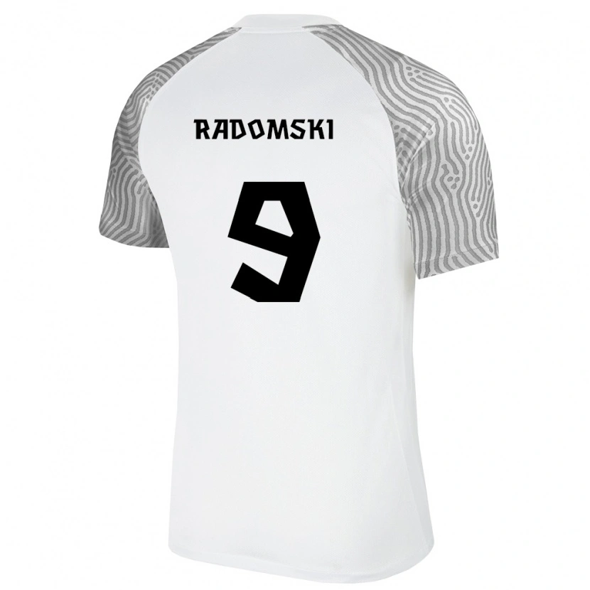 Danxen Niño Camiseta Estonia Artsemi Radomski #9 Blanco Gris 2ª Equipación 26-28 La Camisa México