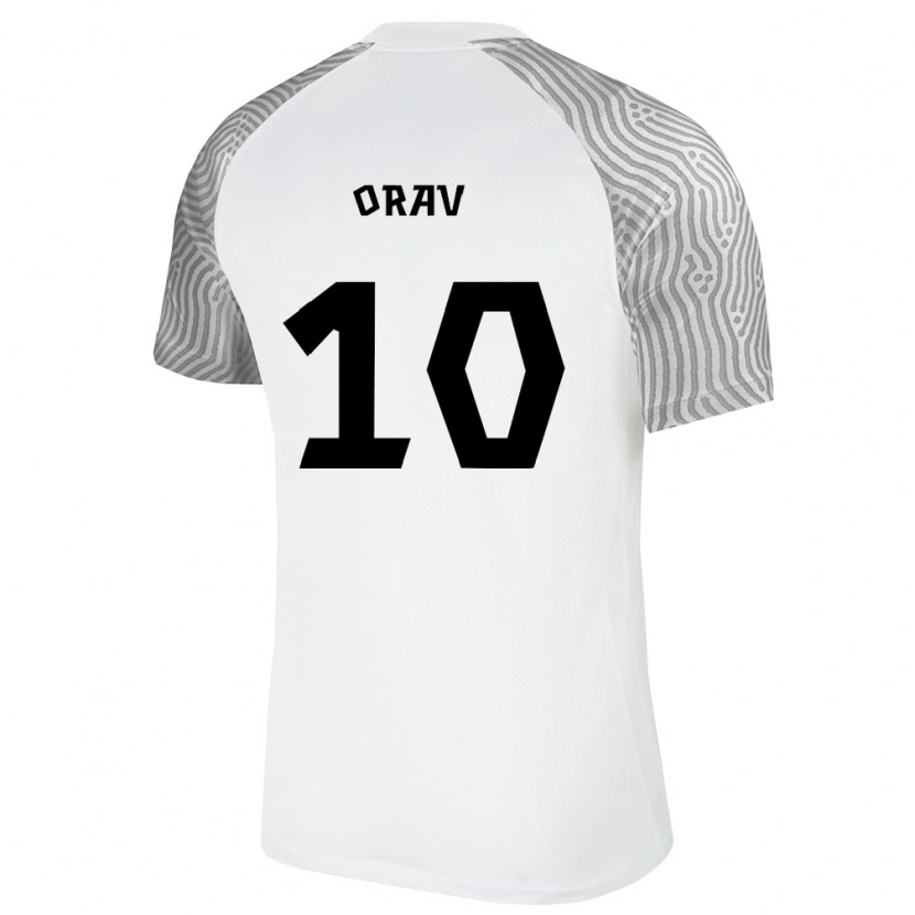 Danxen Niño Camiseta Estonia Nathan Orav #10 Blanco Gris 2ª Equipación 26-28 La Camisa México