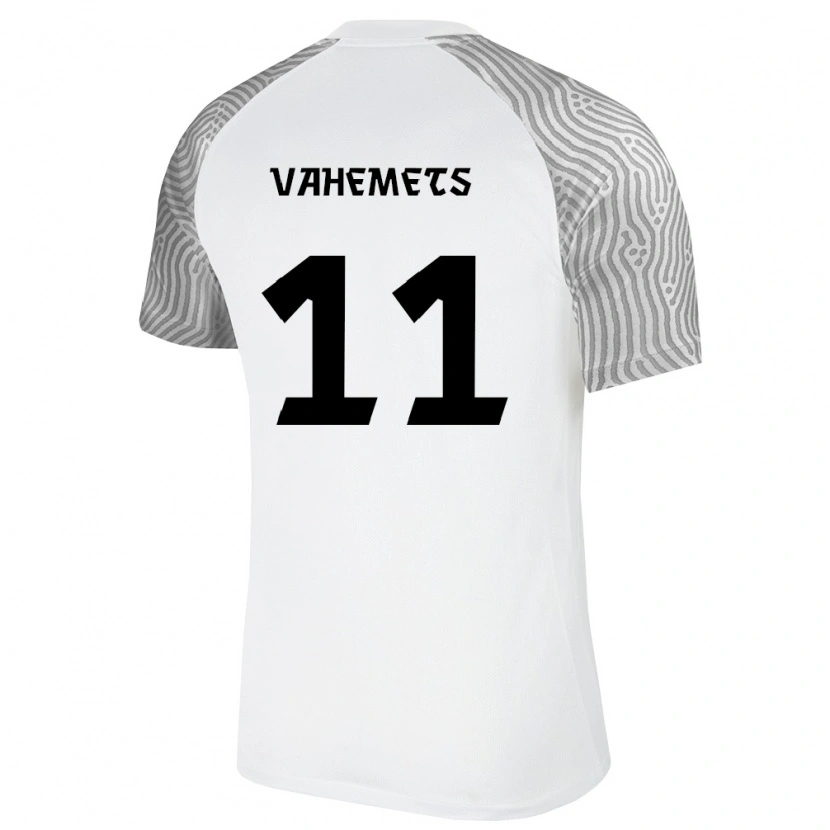Danxen Niño Camiseta Estonia Oskar Vahemets #11 Blanco Gris 2ª Equipación 26-28 La Camisa México