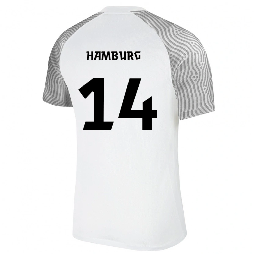 Danxen Niño Camiseta Estonia Jan Hamburg #14 Blanco Gris 2ª Equipación 26-28 La Camisa México