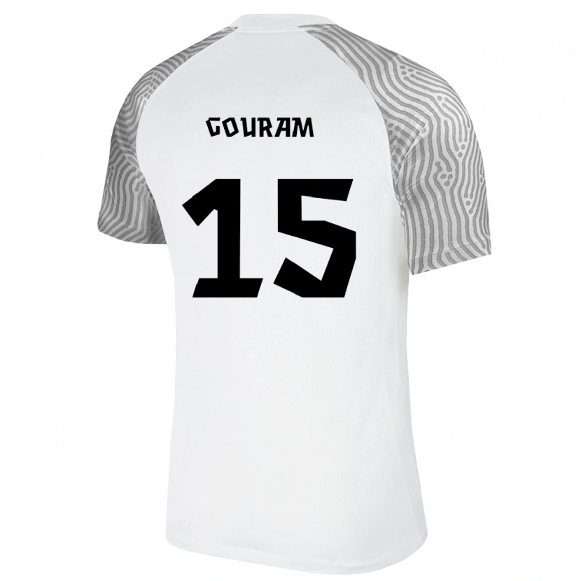 Danxen Niño Camiseta Estonia Soufian Gouram #15 Blanco Gris 2ª Equipación 26-28 La Camisa México