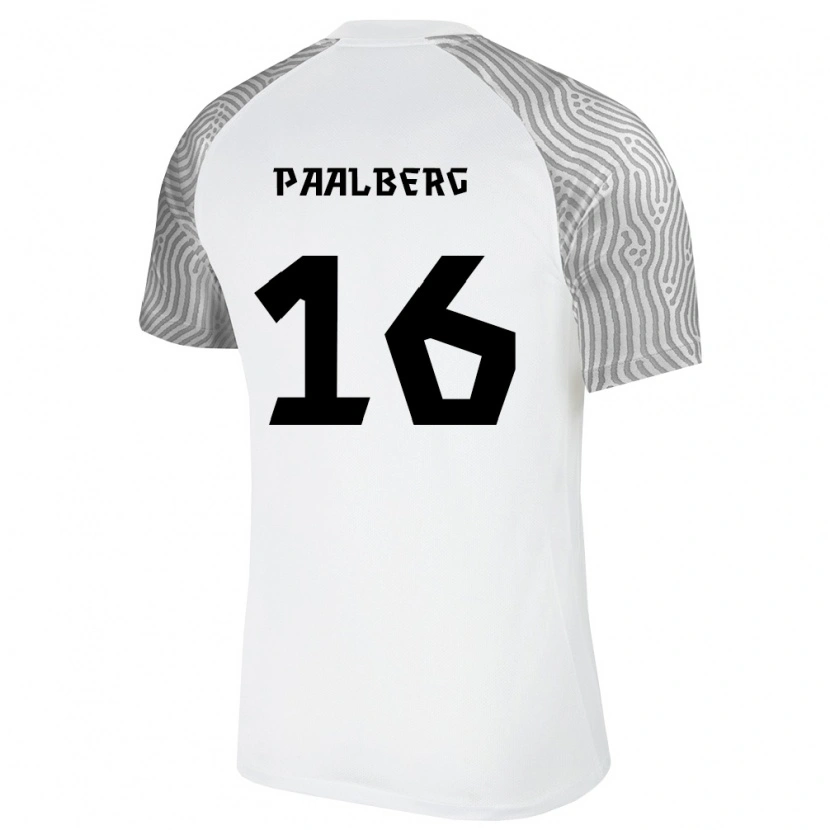 Danxen Niño Camiseta Estonia Marten-Chris Paalberg #16 Blanco Gris 2ª Equipación 26-28 La Camisa México