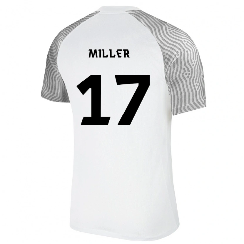 Danxen Niño Camiseta Estonia Martin Miller #17 Blanco Gris 2ª Equipación 26-28 La Camisa México