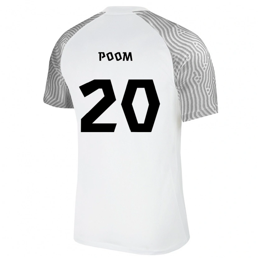 Danxen Niño Camiseta Estonia Markus Poom #20 Blanco Gris 2ª Equipación 26-28 La Camisa México