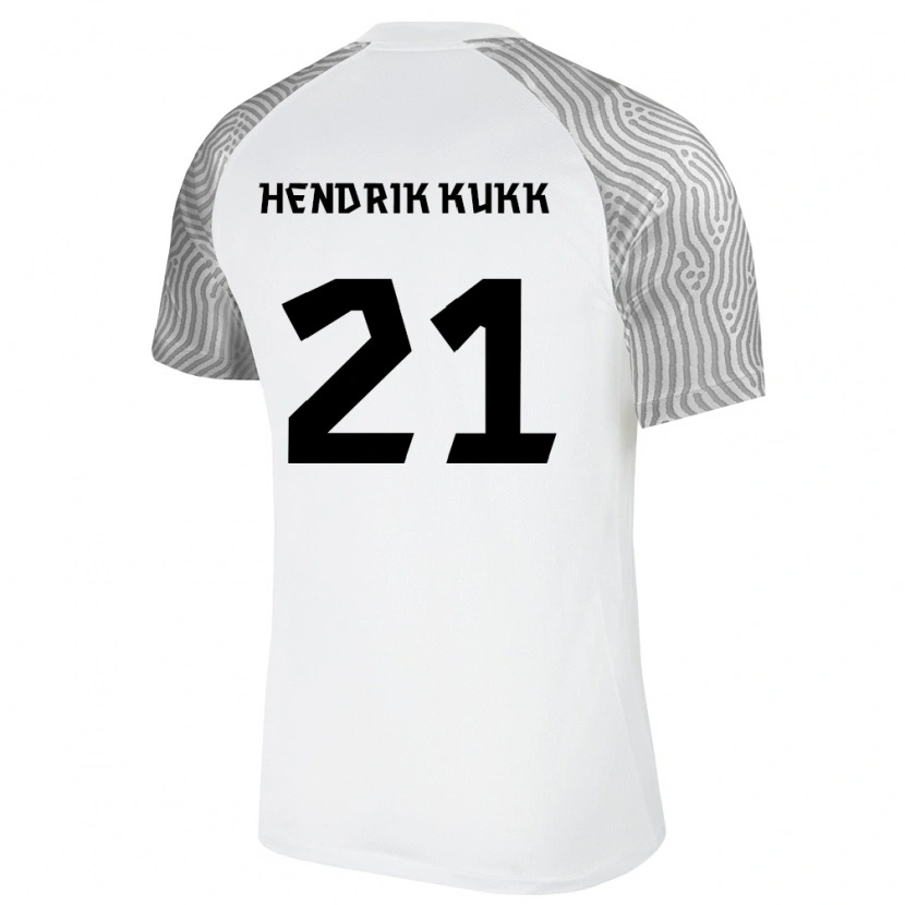 Danxen Niño Camiseta Estonia Mark Hendrik Kukk #21 Blanco Gris 2ª Equipación 26-28 La Camisa México
