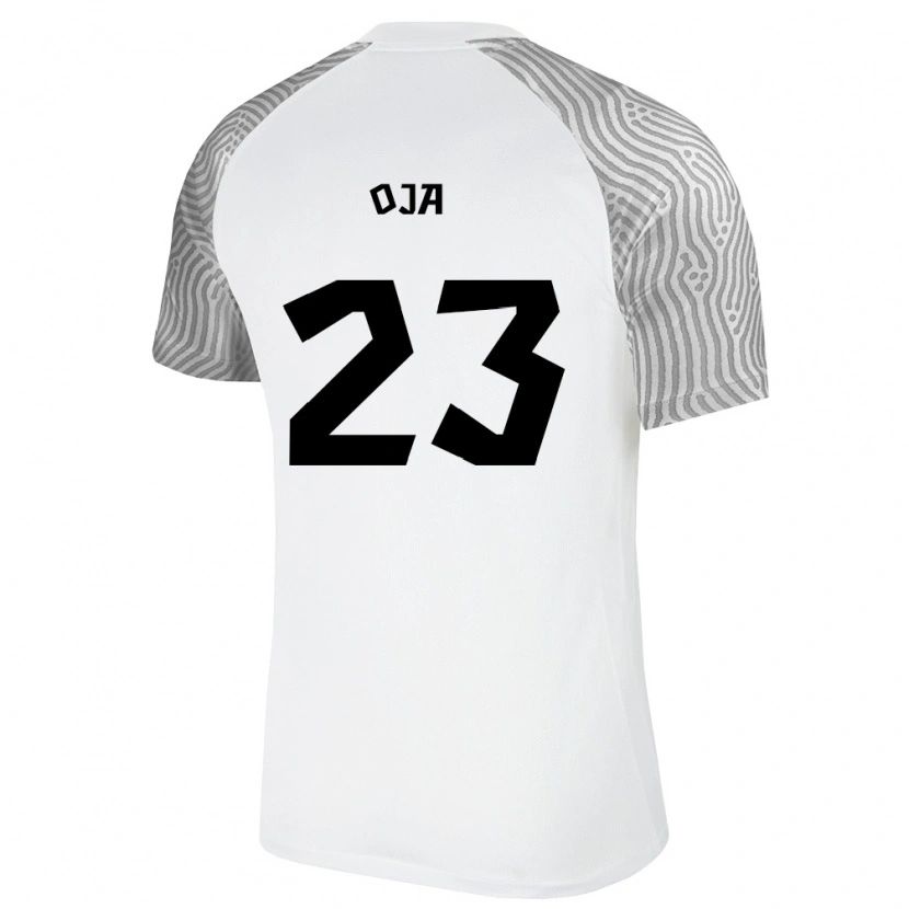 Danxen Niño Camiseta Estonia Johannes Oja #23 Blanco Gris 2ª Equipación 26-28 La Camisa México