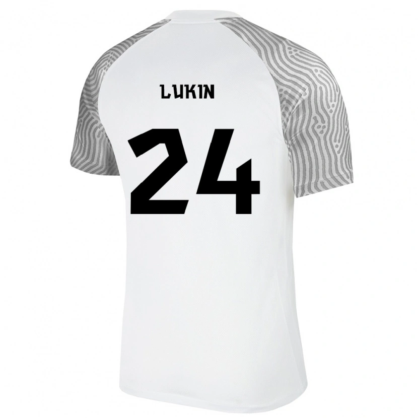 Danxen Niño Camiseta Estonia Roman Lukin #24 Blanco Gris 2ª Equipación 26-28 La Camisa México