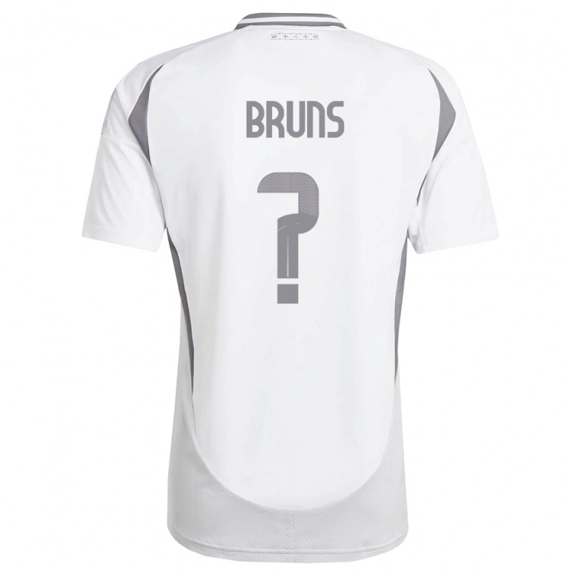 Danxen Niño Camiseta Letonia Patriks Bruns #0 Blanco Gris Oscuro 2ª Equipación 26-28 La Camisa México