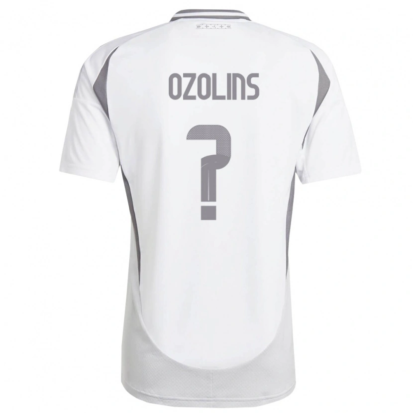 Danxen Niño Camiseta Letonia Rauls Ozolins #0 Blanco Gris Oscuro 2ª Equipación 26-28 La Camisa México