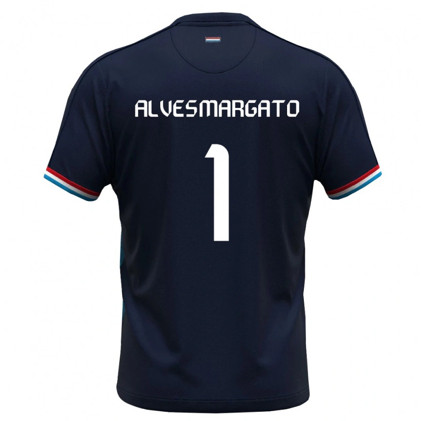 Danxen Niño Camiseta Luxemburgo João Alves Margato #1 Azul Real Rojo 2ª Equipación 26-28 La Camisa México
