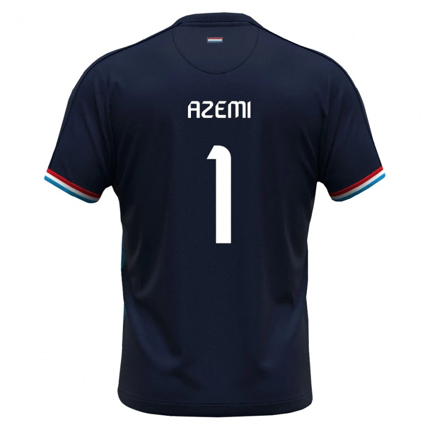 Danxen Niño Camiseta Luxemburgo Ermal Azemi #1 Azul Real Rojo 2ª Equipación 26-28 La Camisa México