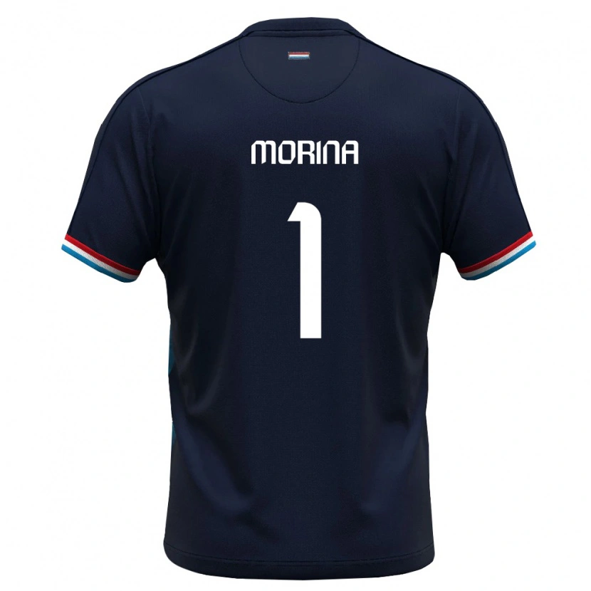 Danxen Niño Camiseta Luxemburgo Eltion Morina #1 Azul Real Rojo 2ª Equipación 26-28 La Camisa México