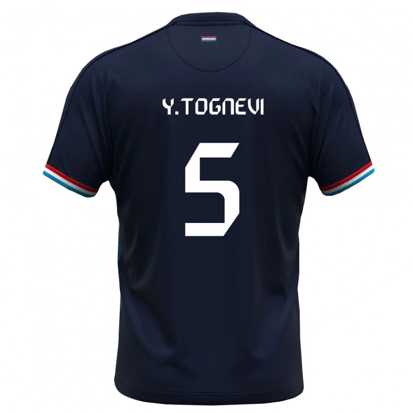 Danxen Niño Camiseta Luxemburgo Yao Edevi Elias Tognevi #5 Azul Real Rojo 2ª Equipación 26-28 La Camisa México