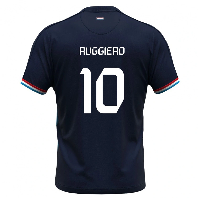 Danxen Niño Camiseta Luxemburgo Domenico Ruggiero #10 Azul Real Rojo 2ª Equipación 26-28 La Camisa México