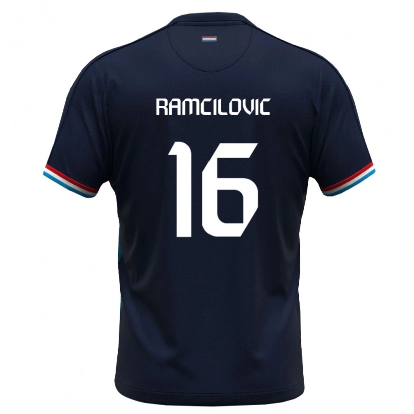 Danxen Niño Camiseta Luxemburgo Dilan Ramcilovic #16 Azul Real Rojo 2ª Equipación 26-28 La Camisa México