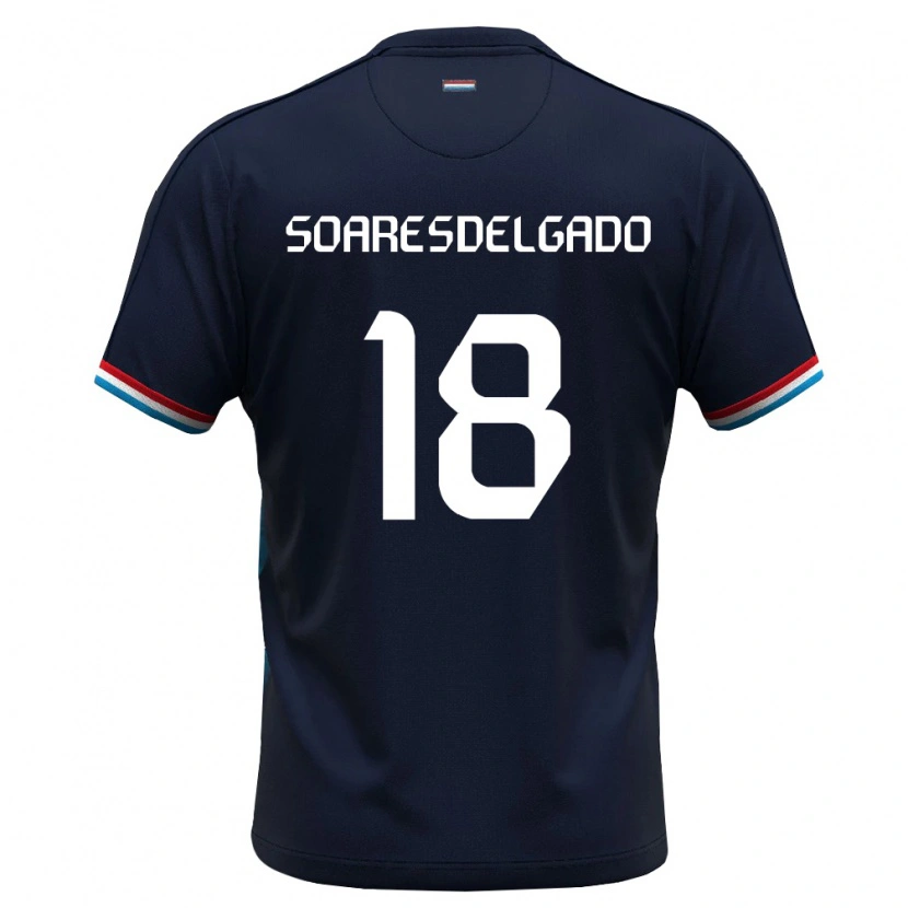 Danxen Niño Camiseta Luxemburgo Marceu Soares Delgado #18 Azul Real Rojo 2ª Equipación 26-28 La Camisa México