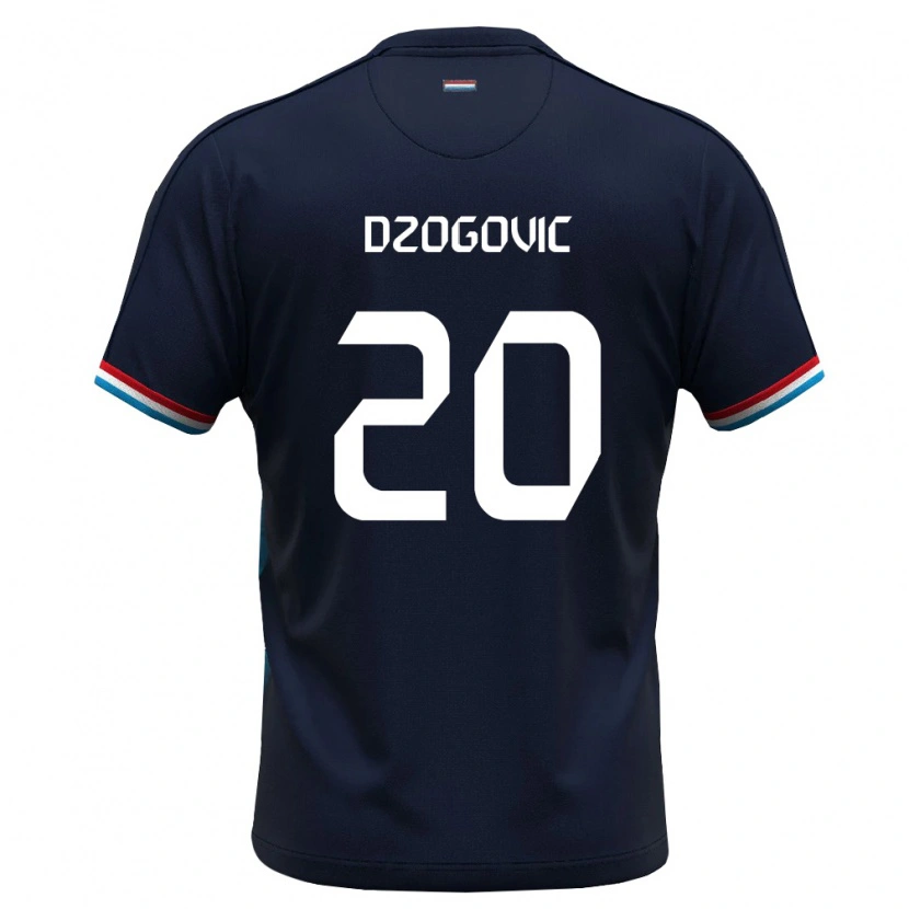 Danxen Niño Camiseta Luxemburgo Eldin Dzogovic #20 Azul Real Rojo 2ª Equipación 26-28 La Camisa México