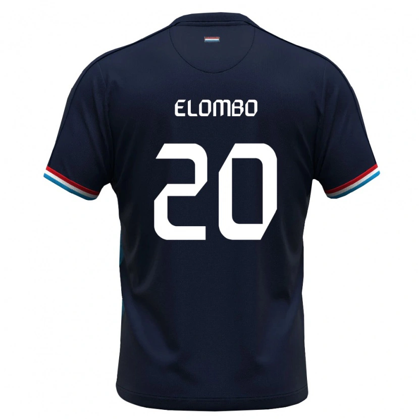 Danxen Niño Camiseta Luxemburgo Charel Elombo #20 Azul Real Rojo 2ª Equipación 26-28 La Camisa México