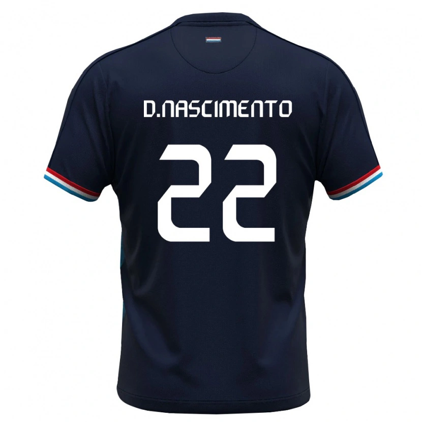 Danxen Niño Camiseta Luxemburgo David Gonçalves Nascimento #22 Azul Real Rojo 2ª Equipación 26-28 La Camisa México