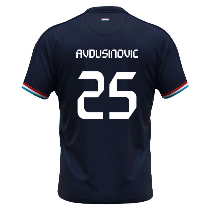 Danxen Niño Camiseta Luxemburgo Kenan Avdusinovic #25 Azul Real Rojo 2ª Equipación 26-28 La Camisa México